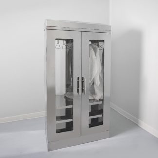 Specialized cleanroom pass through cabinet