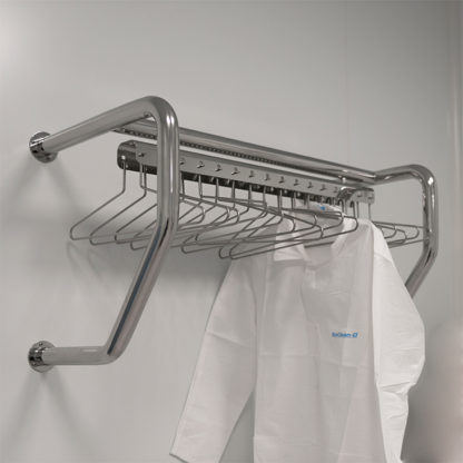 Wall-mounted garment rack